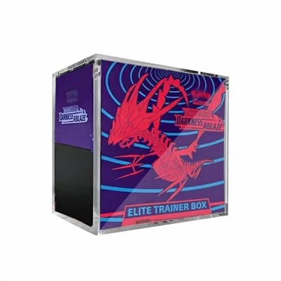 Pokémon TCG Schwert & Schild Darkness Ablaze Elite-Trainer-Box, Acryl-Vitrine